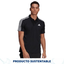 New Playera Polo Primeblue Designed To Move Sport 3 Franjas
