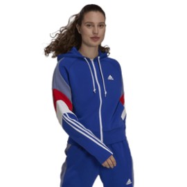 New Chamarra adidas Fitness Sportswear Colorblock Mujer