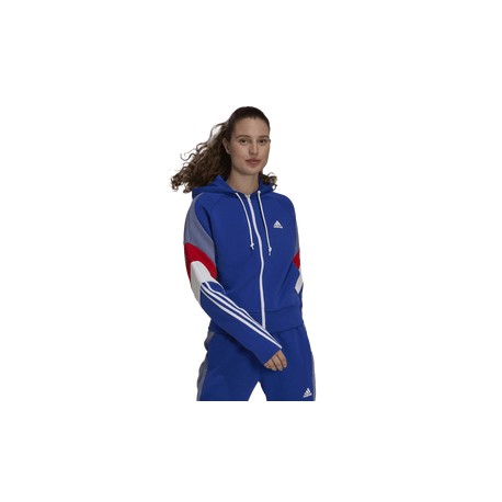 New Chamarra adidas Fitness Sportswear Colorblock Mujer