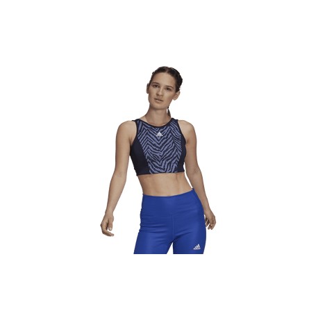 New Sujetador adidas Fitness Aeroready Designed To Move Zebra-Print Mujer